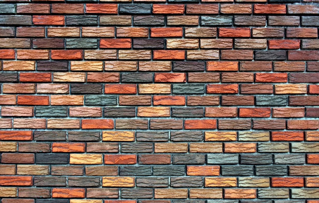 Photo wallpaper background, wall, brick, texture, masonry, colorful