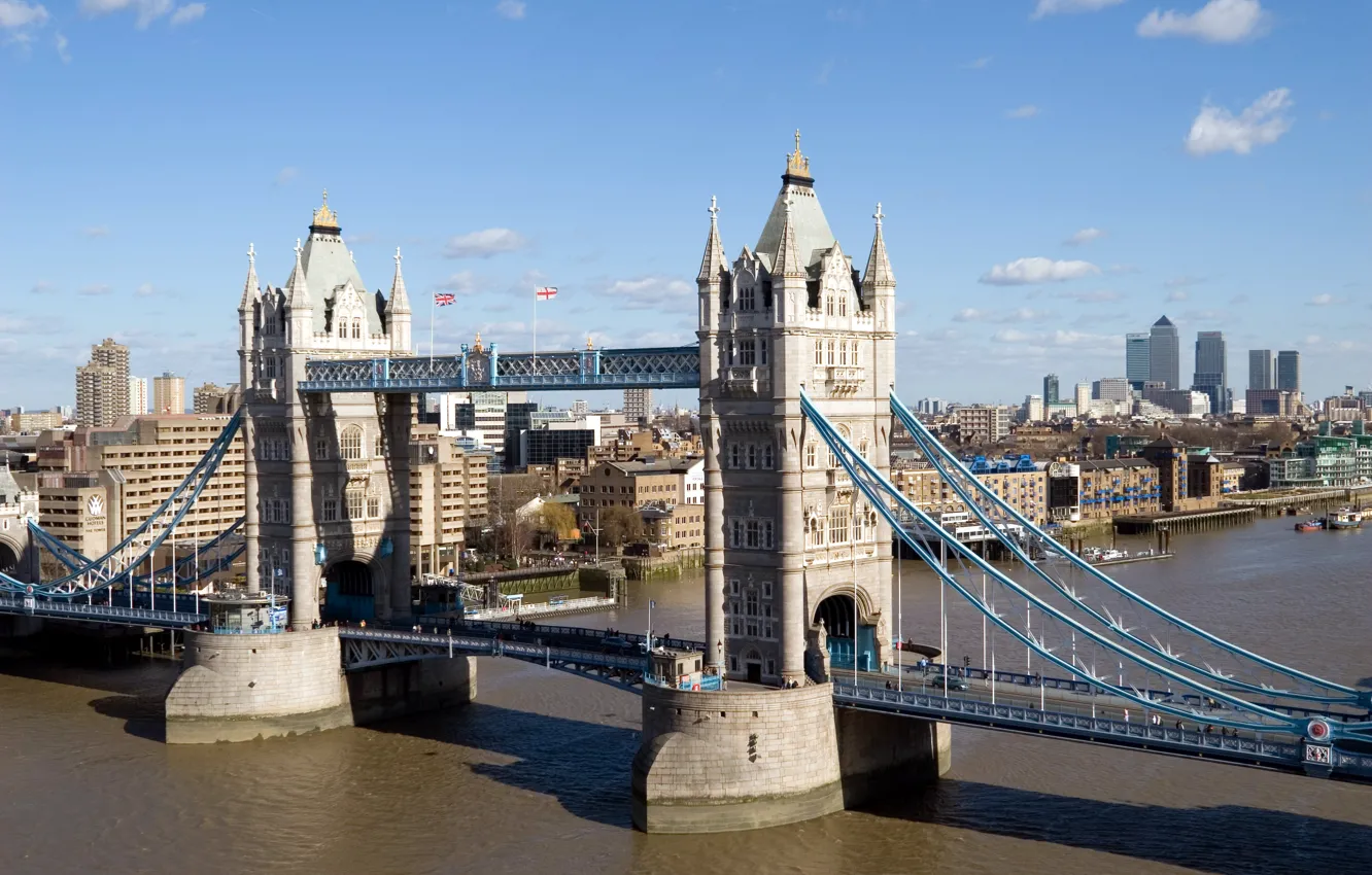Photo wallpaper bridge, river, London, london