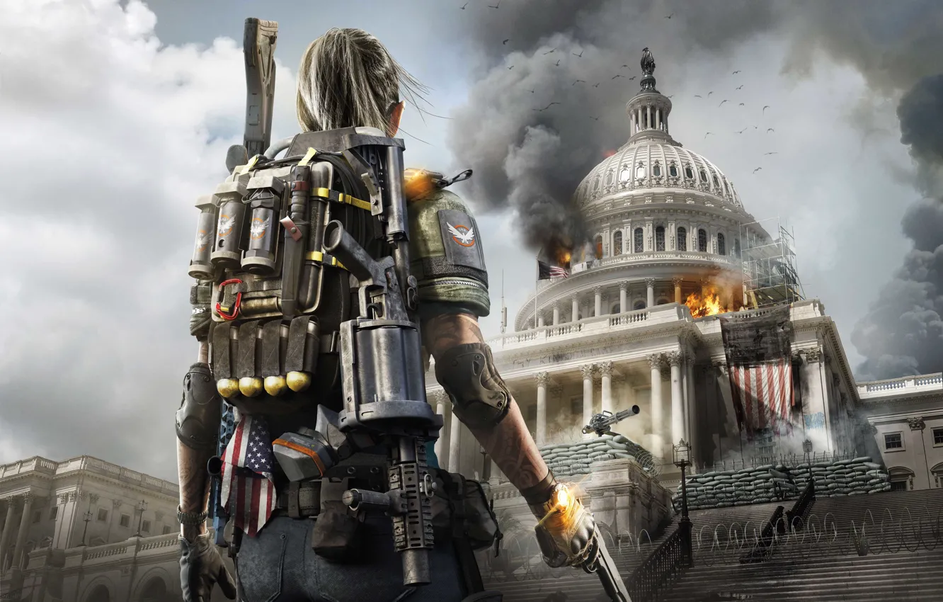 Photo wallpaper Washington, the white house, Capitol, Tom Clancy's The Division 2, The Division 2