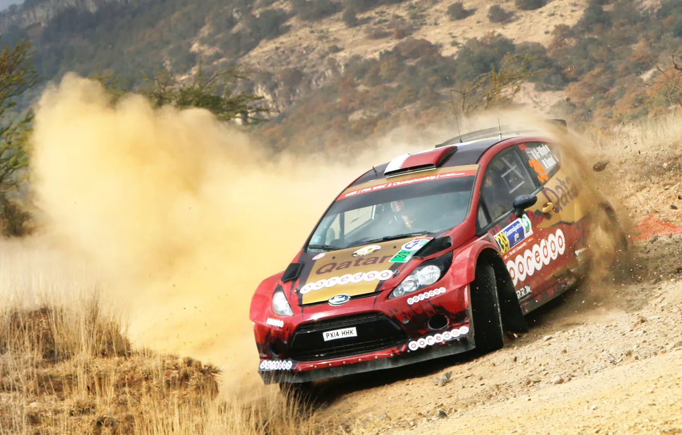 Photo wallpaper Ford, Dust, WRC, Rally, Fiesta