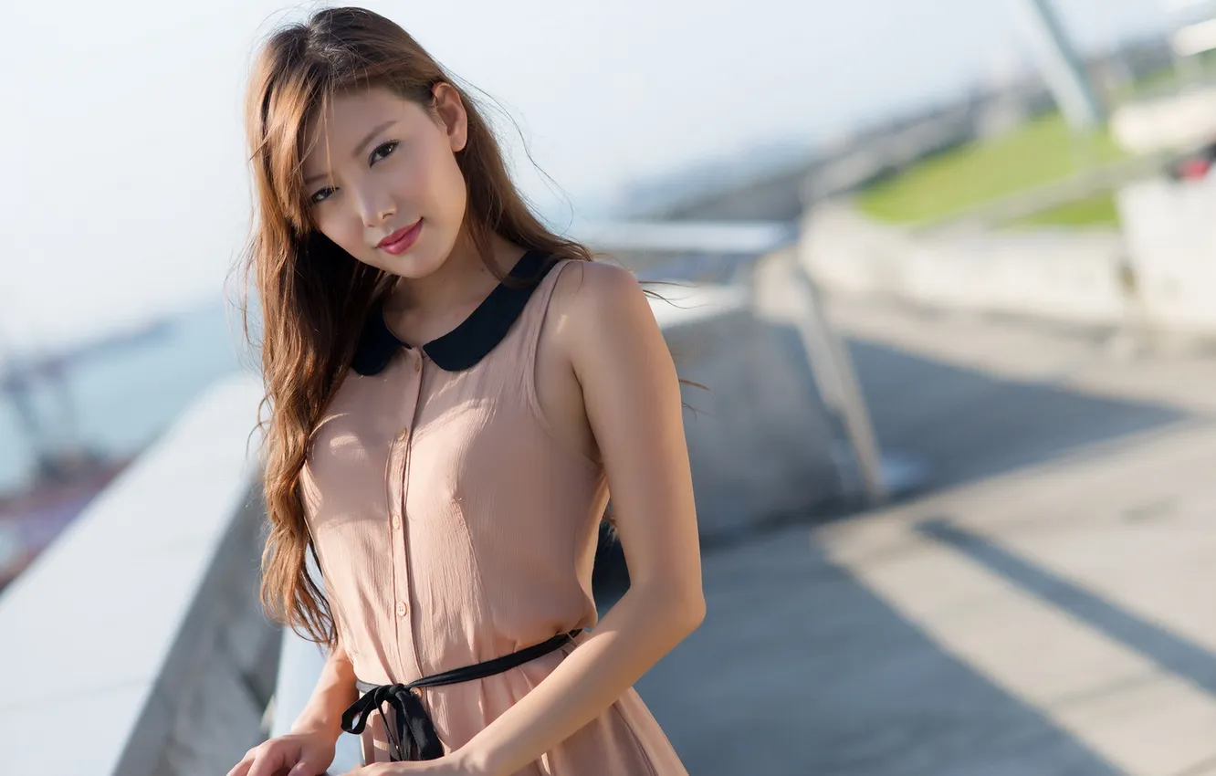 Photo wallpaper look, girl, Asian