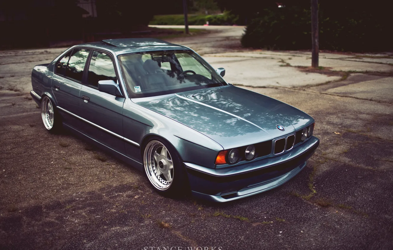 Photo wallpaper tuning, bmw, BMW, drives, classic, tuning, stance, e34
