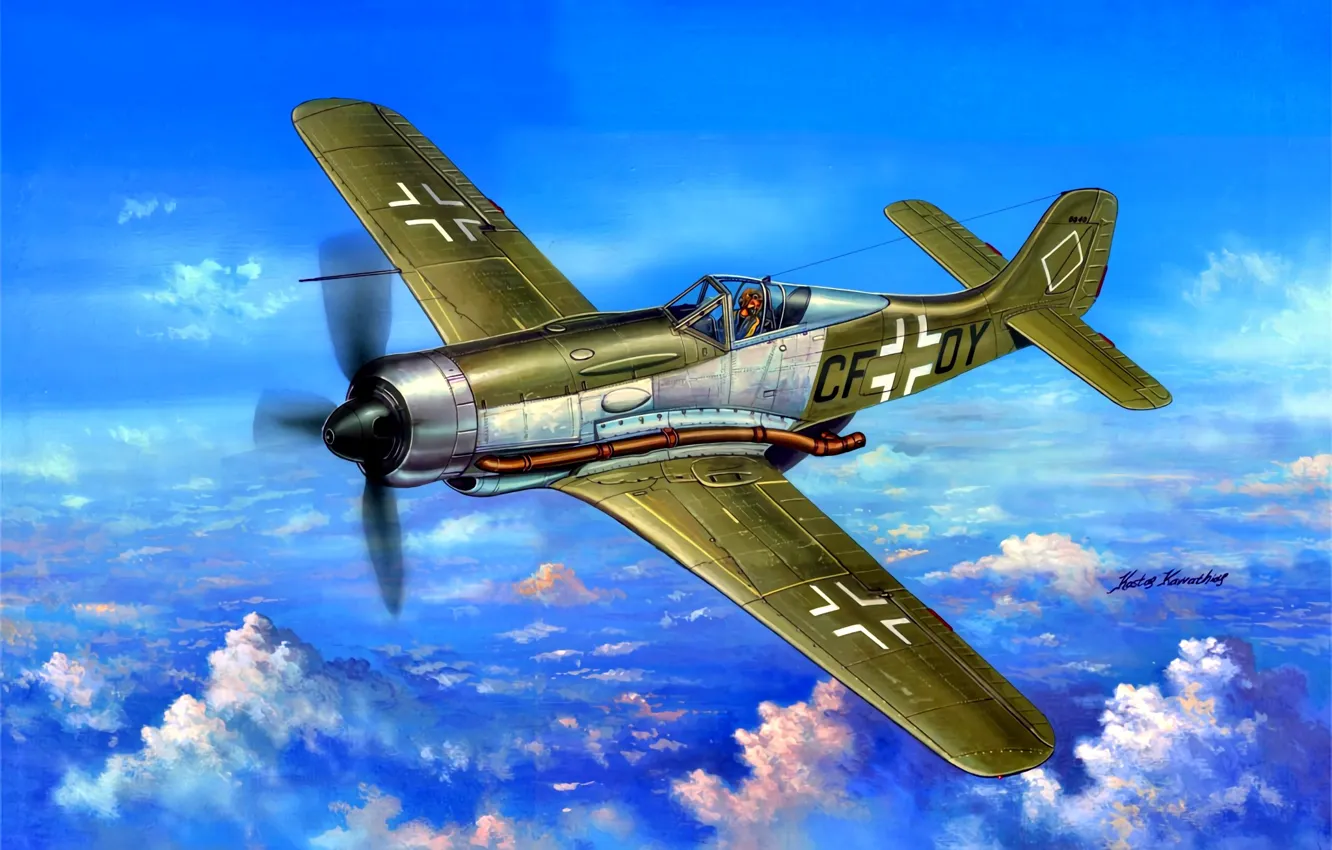 Photo wallpaper Fw-190, experienced, High-altitude fighter, Focke-Wulf FW 190 Würger, Fw-190V18, Fw.190C