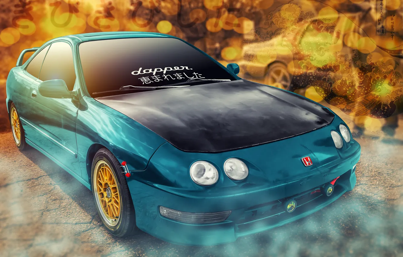 Photo wallpaper background, car, Honda Integra