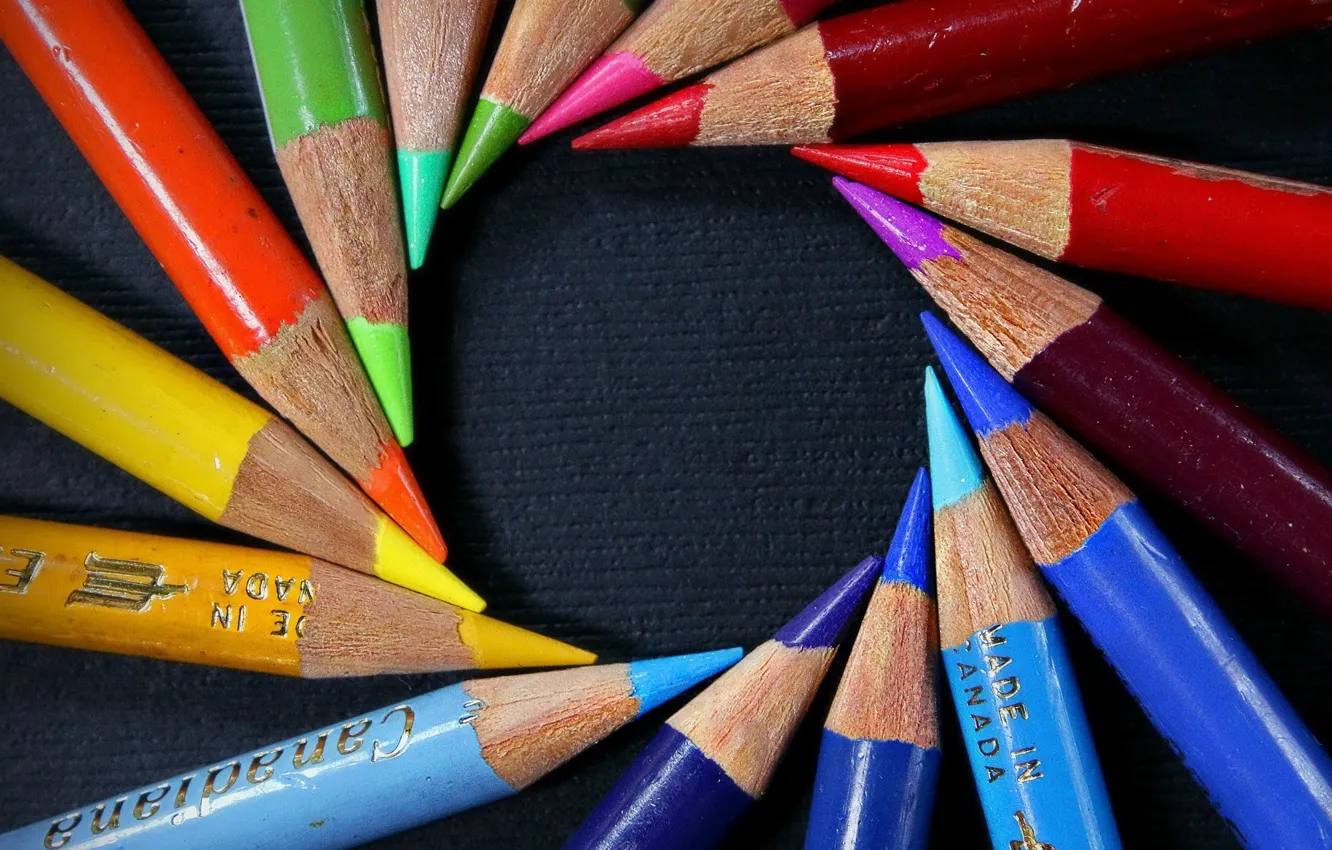 Photo wallpaper background, color, pencils