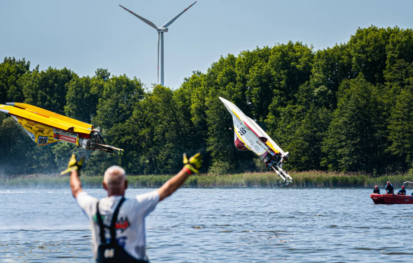 Photo wallpaper race, boat, speed