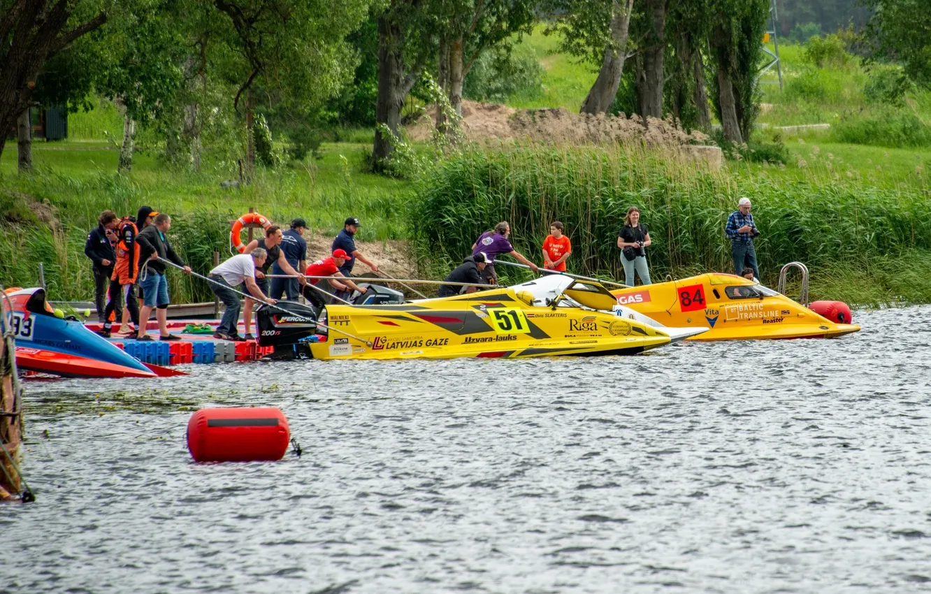 Photo wallpaper race, boat, speed