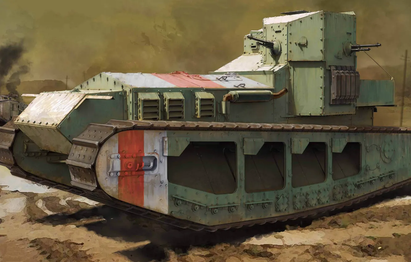 Photo wallpaper figure, Whippet, Mark A, British light tank