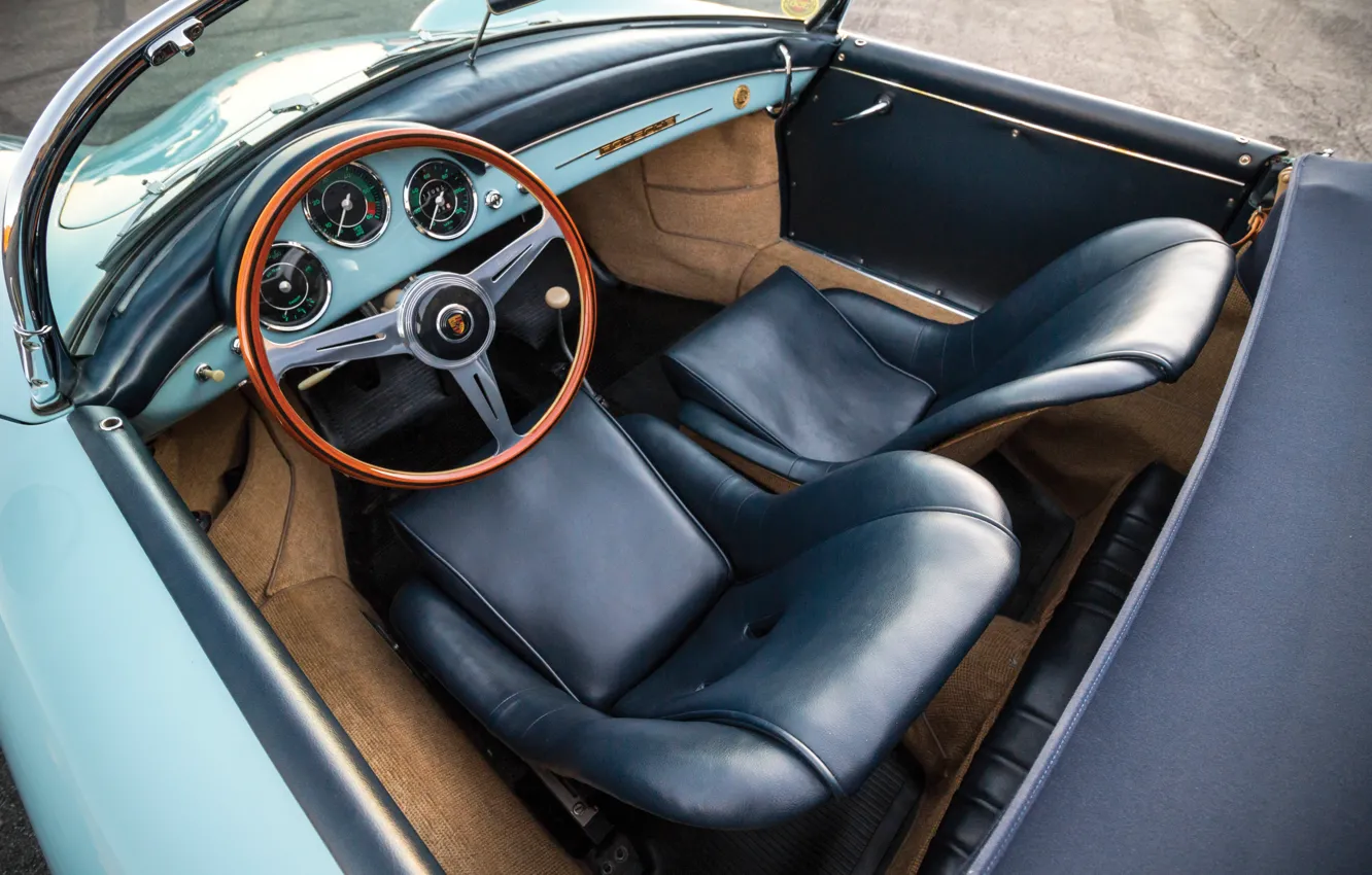 Photo wallpaper Porsche, 356, 1958, Car Interior, Porsche 356A 1600 Super Speedster