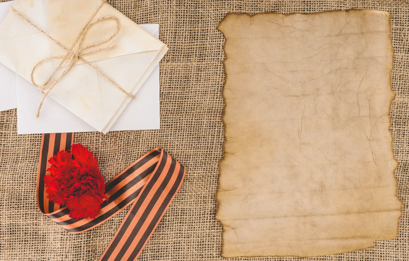 Photo wallpaper letter, flowers, holiday, victory day, tape, May 9