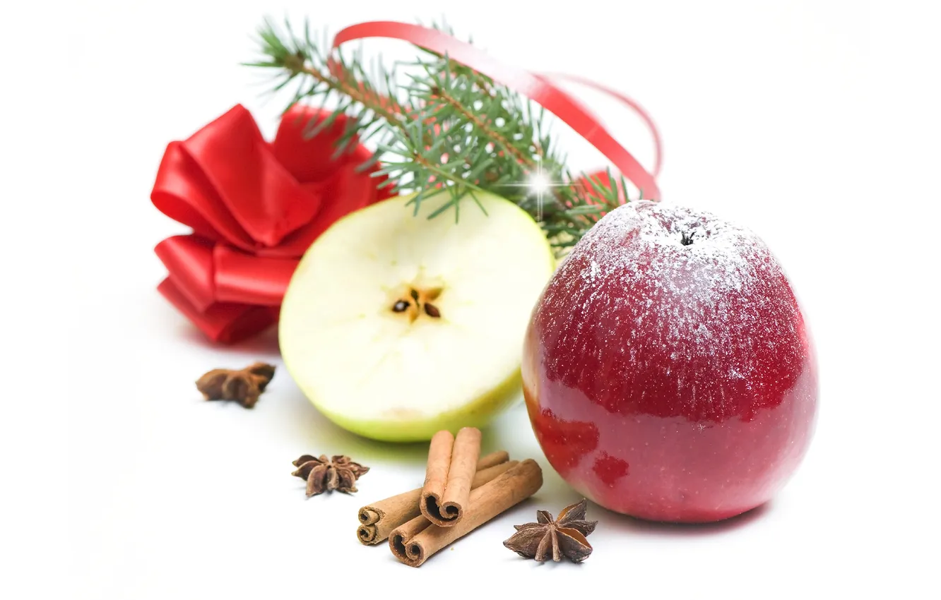 Photo wallpaper apples, tree, cinnamon, star anise