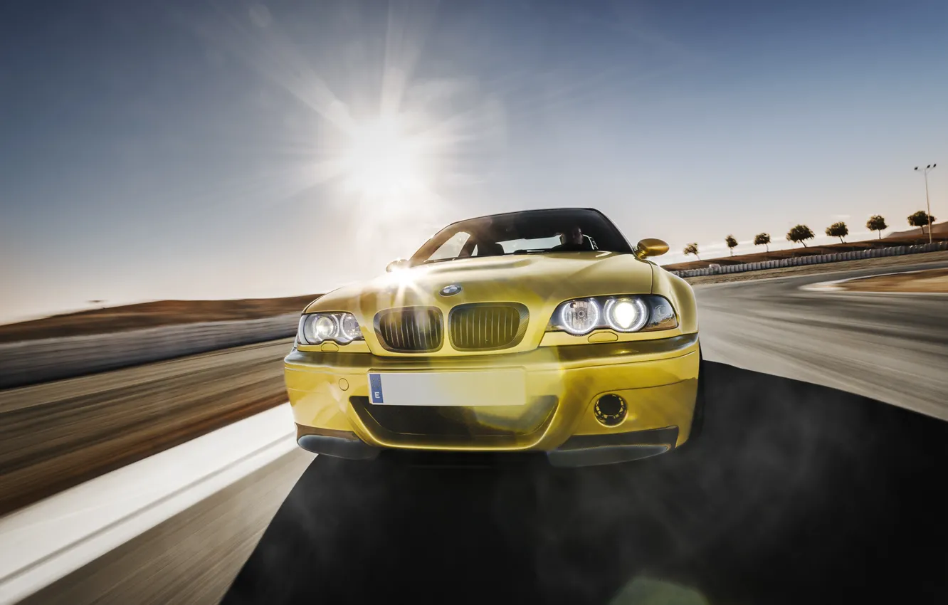 Photo wallpaper BMW, BMW, before, gold, E46, gold