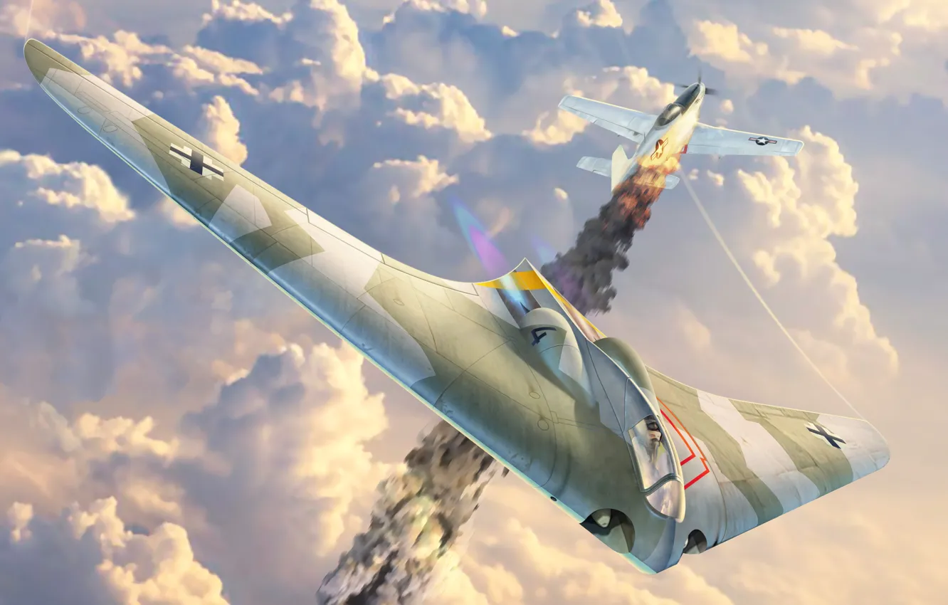 Photo wallpaper Germany, experimental, Air force, Horten Ho IX, Hoard