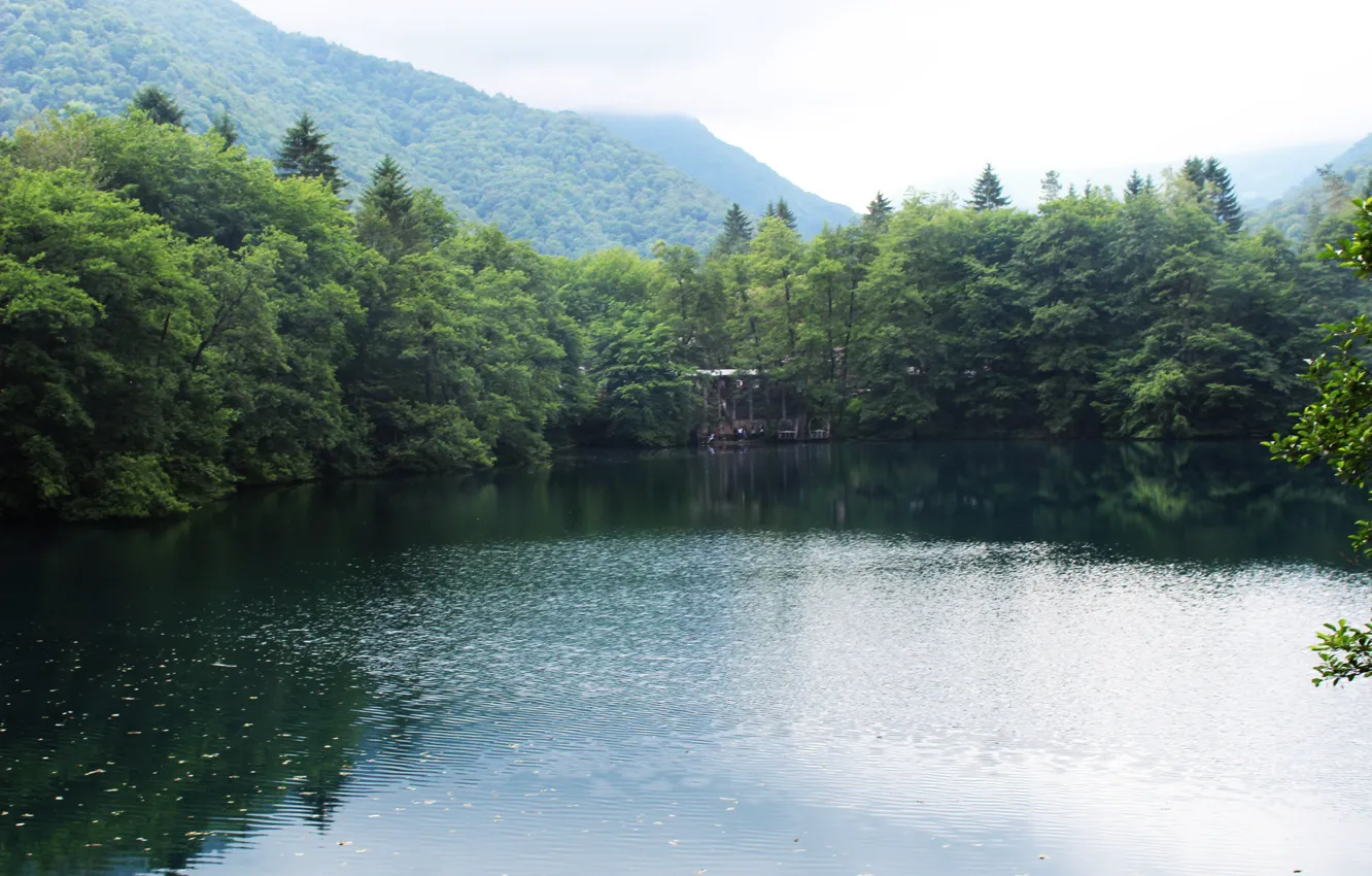 Photo wallpaper lake, blue, Area