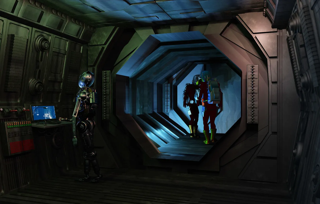 Photo wallpaper robot, the room, The Lock