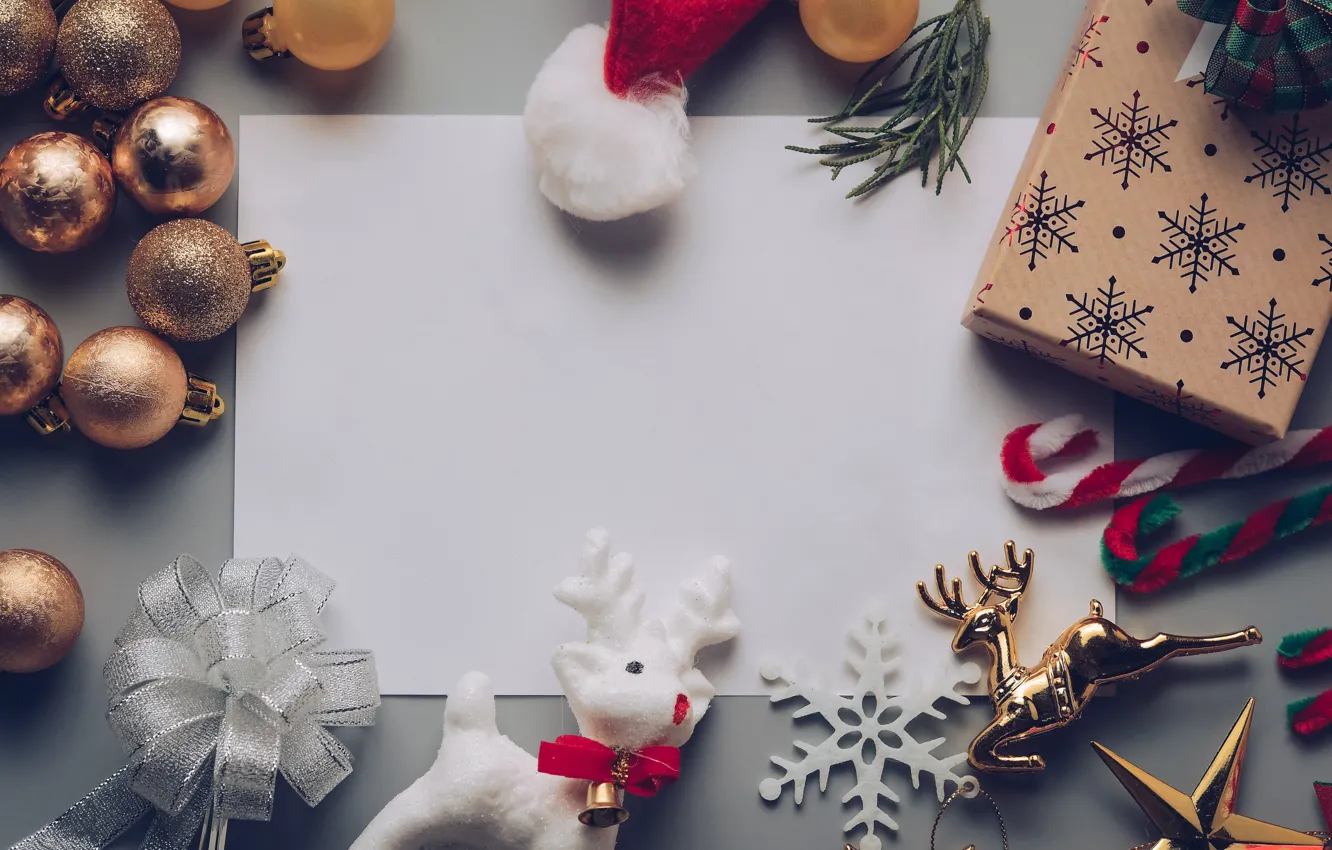 Photo wallpaper decoration, balls, new year, Christmas, Christmas, balls, New Year, decoration