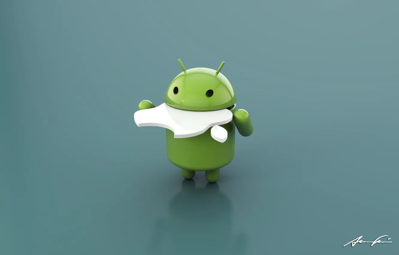 Photo wallpaper Apple, Android, Android, hi-tech, accutanee Apple