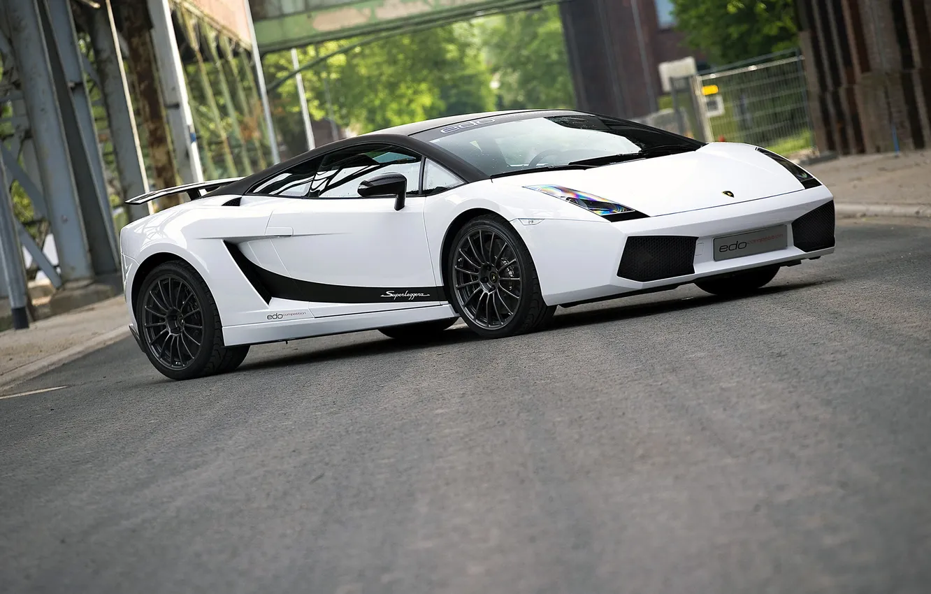 Photo wallpaper road, white, tuning, Lamborghini, Gallardo, lamborghini gallardo superleggera, Edo Competition
