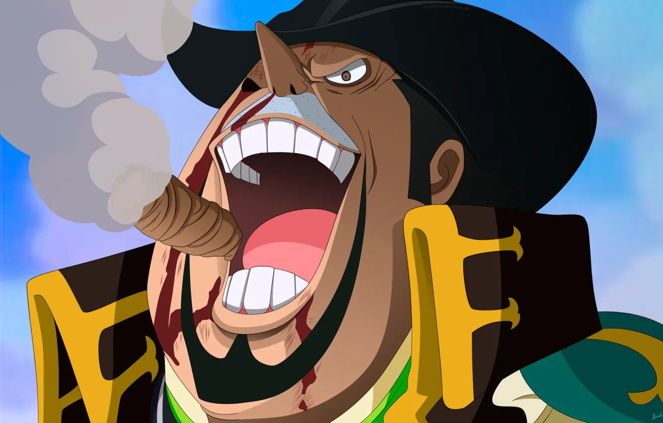 Photo wallpaper game, One Piece, pirate, hat, anime, man, evil, asian
