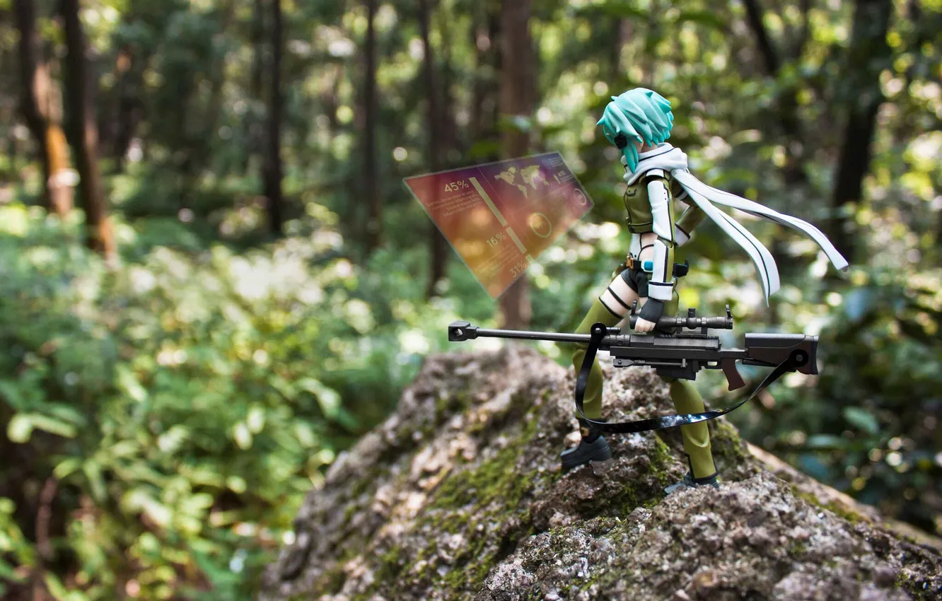 Photo wallpaper woman, doll, make up