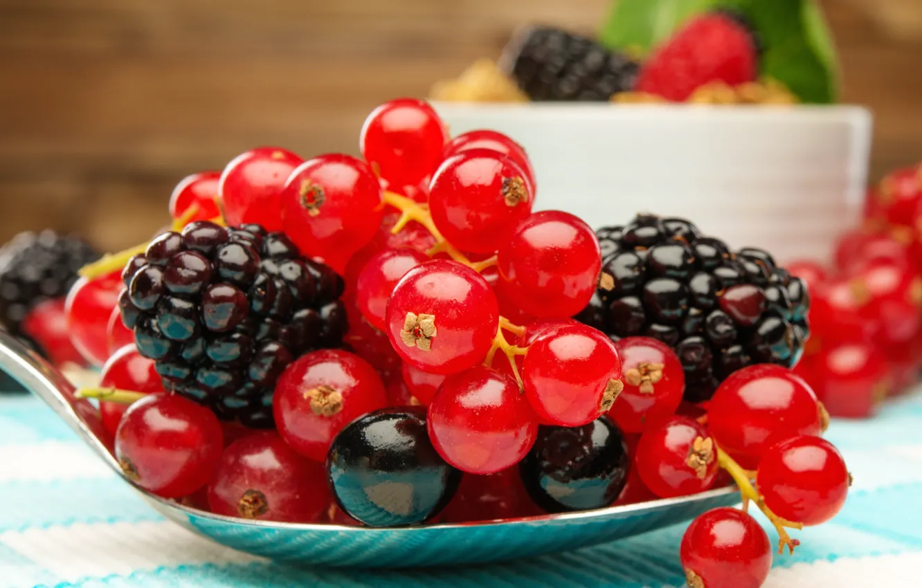 Photo wallpaper berries, fresh, currants, BlackBerry, berries