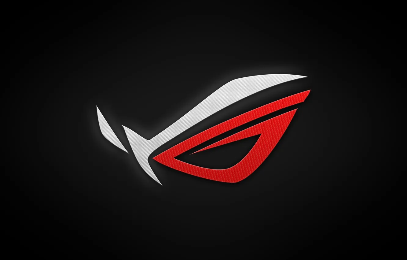Photo wallpaper white, red, the dark background, high-tech, Logo, Logo, ASUS, brand