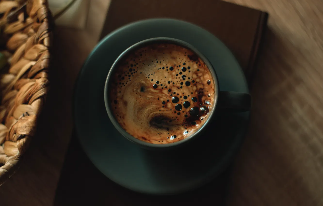 Photo wallpaper mood, coffee, mug, book, drink