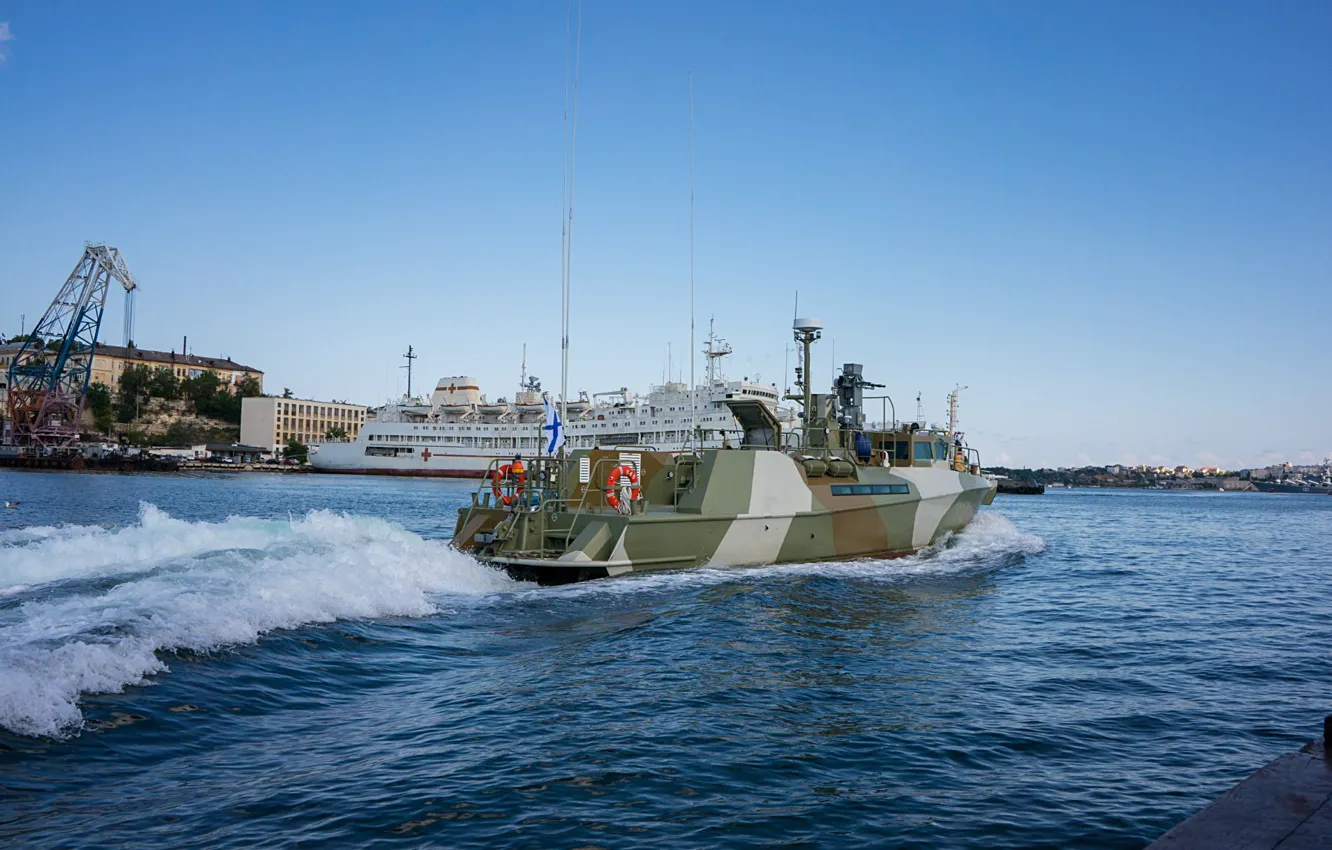 Photo wallpaper Raptor, The black sea, patrol boat