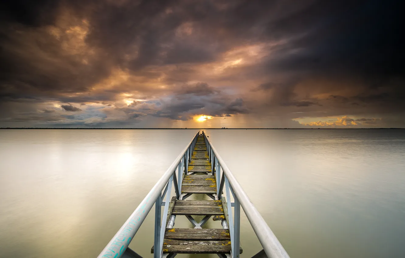 Photo wallpaper bridge, nature, Portugal, Tagus River