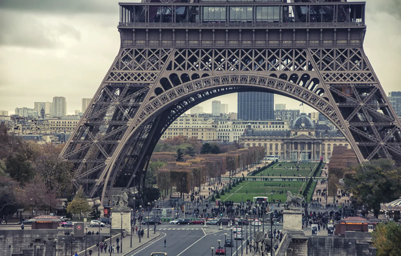 Photo wallpaper France, Paris, view, Eiffel tower