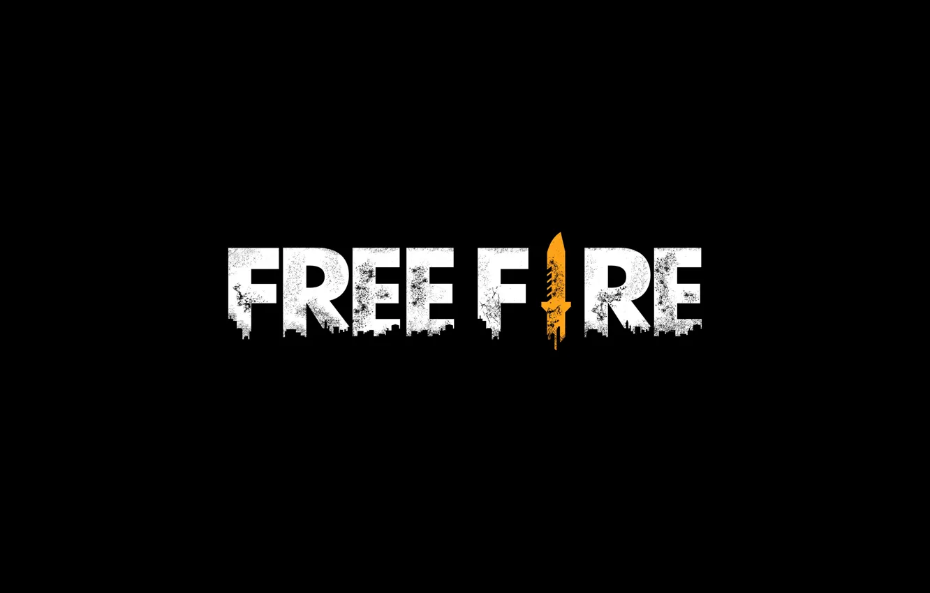 Photo wallpaper the game, logo, logo, black background, garena, free fire, Free Fire