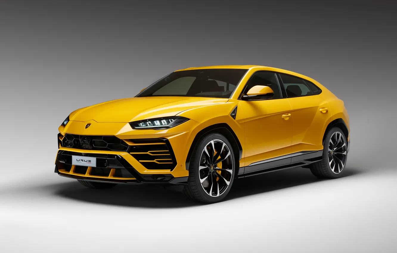 Photo wallpaper Lamborghini, yellow, 2018, Urus