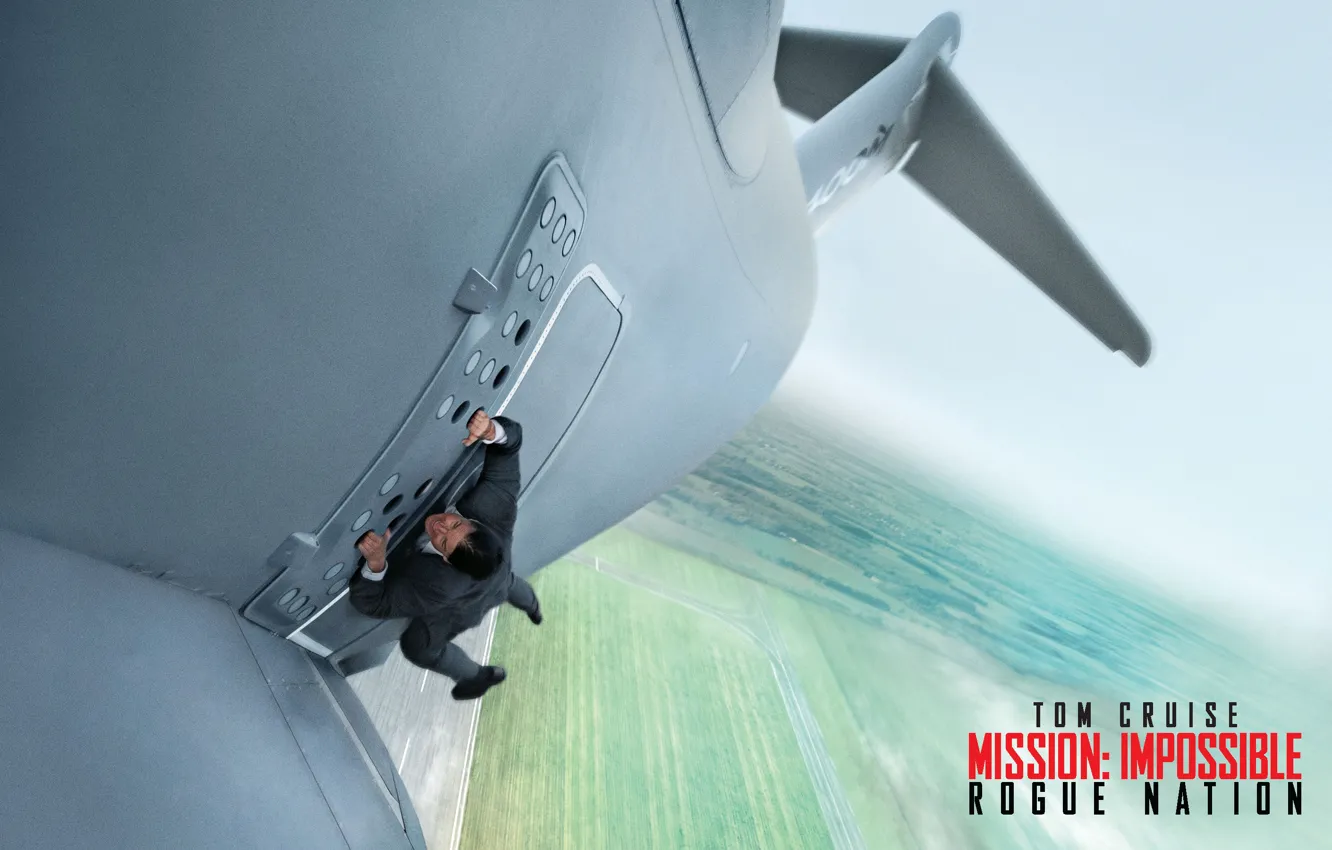 Photo wallpaper the plane, the situation, agent, poster, the rise, Tom Cruise, Tom Cruise, Ethan Hunt