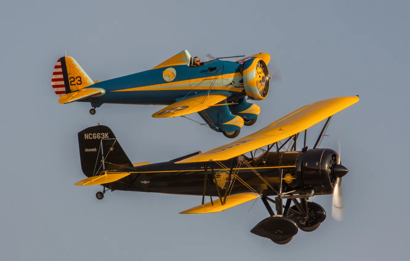 Photo wallpaper flight, retro, aircraft, classic