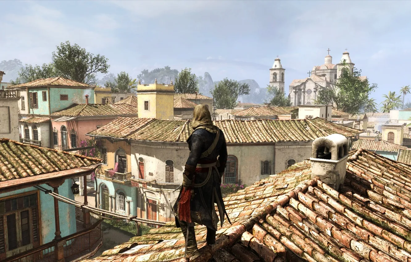 Photo wallpaper Pirates, Ubisoft, Assassin's Creed, Cuba, city​​, assassin's creed 4 Black Flag, assassin's creed black flag