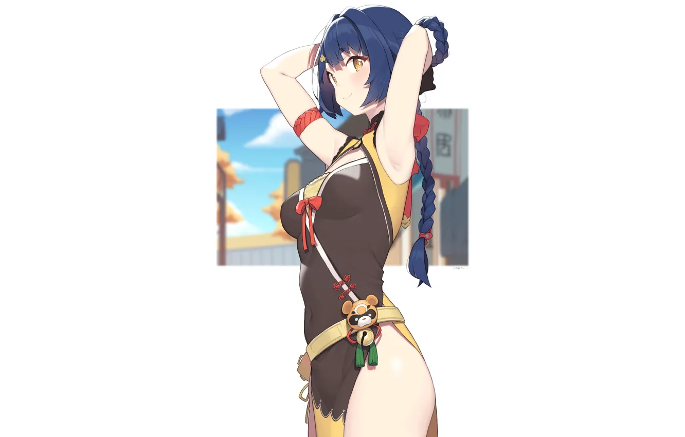 Photo wallpaper girl, hot, sexy, anime, short hair, pretty, babe, cute