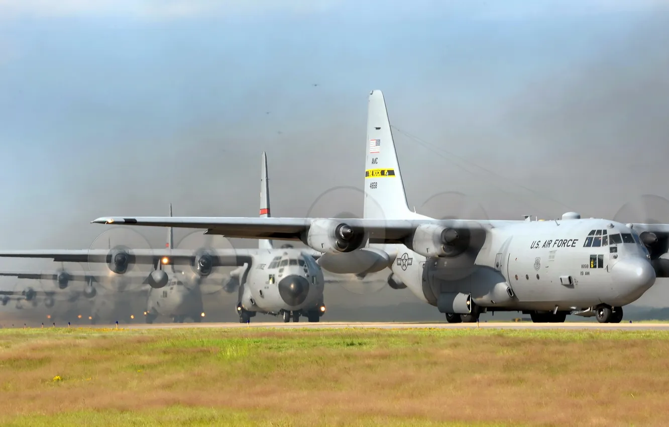 Photo wallpaper aviation, the plane, C-130 Hercules