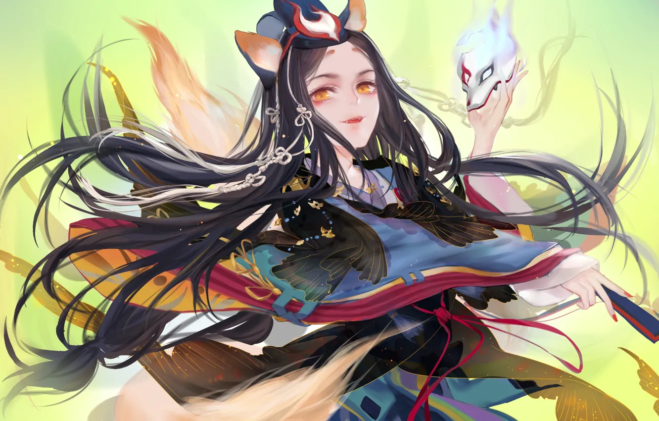 Photo wallpaper anime, girl, art, Onmyouji