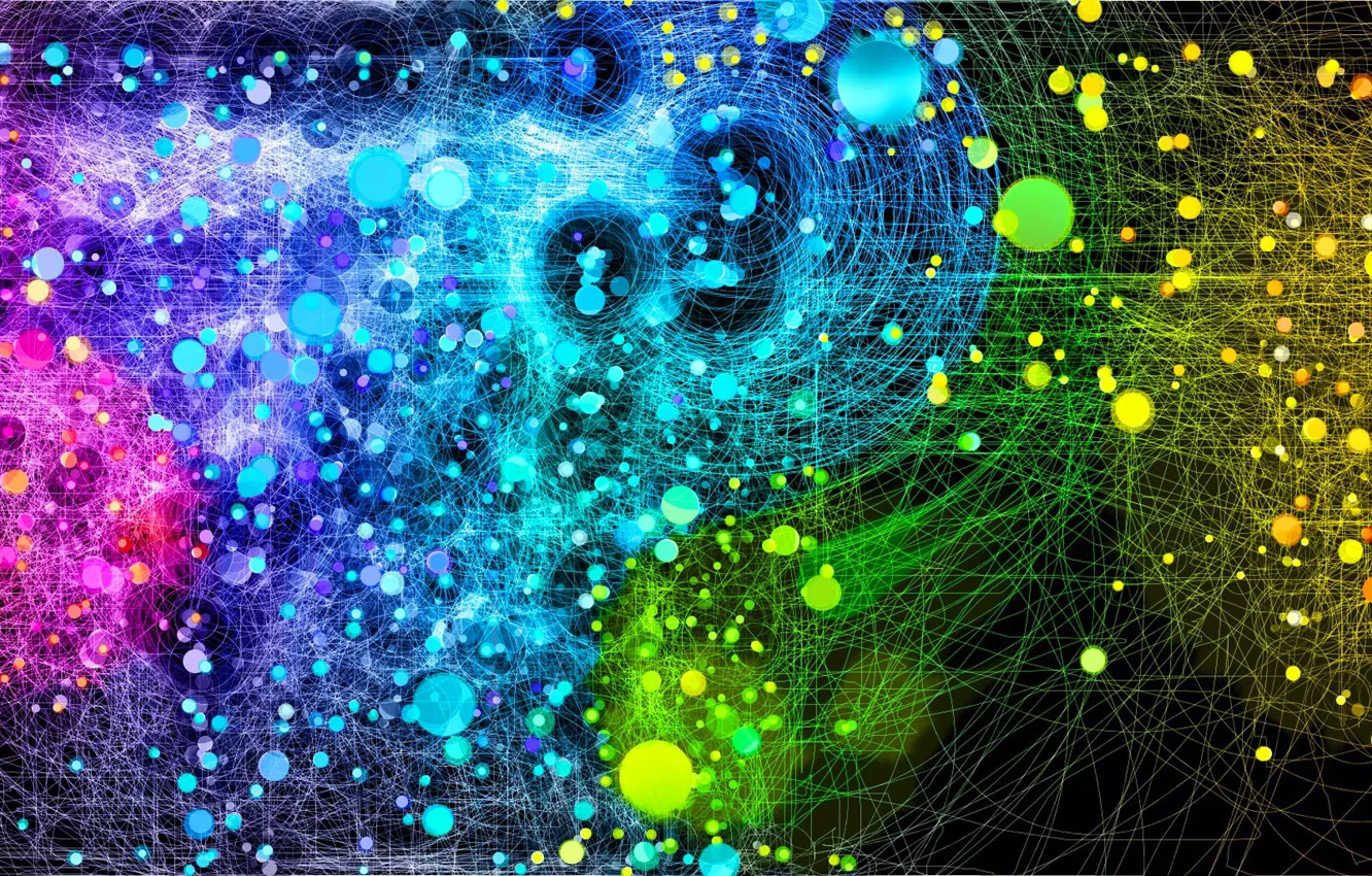 Photo wallpaper rays, light, line, color, touch