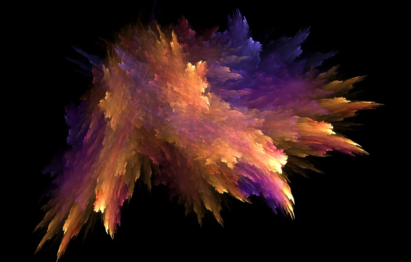 Photo wallpaper light, line, nebula, paw, color, feathers, cloud