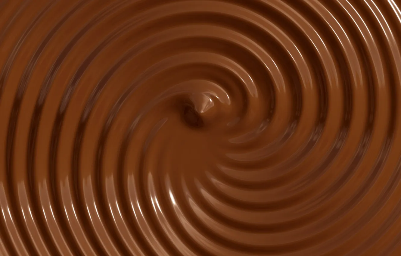 Photo wallpaper circles, chocolate, texture, brown background, liquid