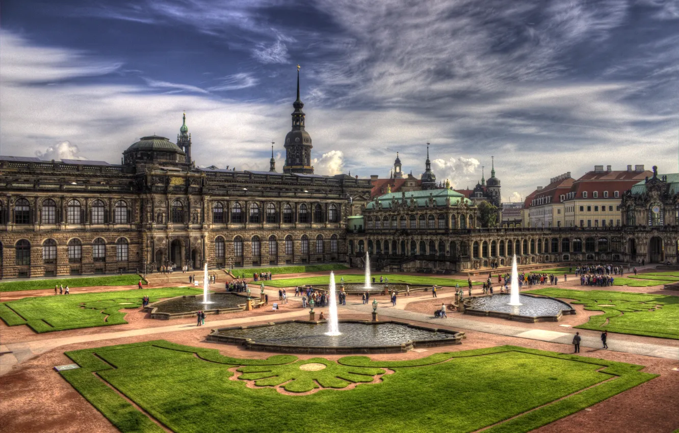 Photo wallpaper Germany, Dresden, architecture, Dresden, Germany, Architektur, Kennel, Zwinger