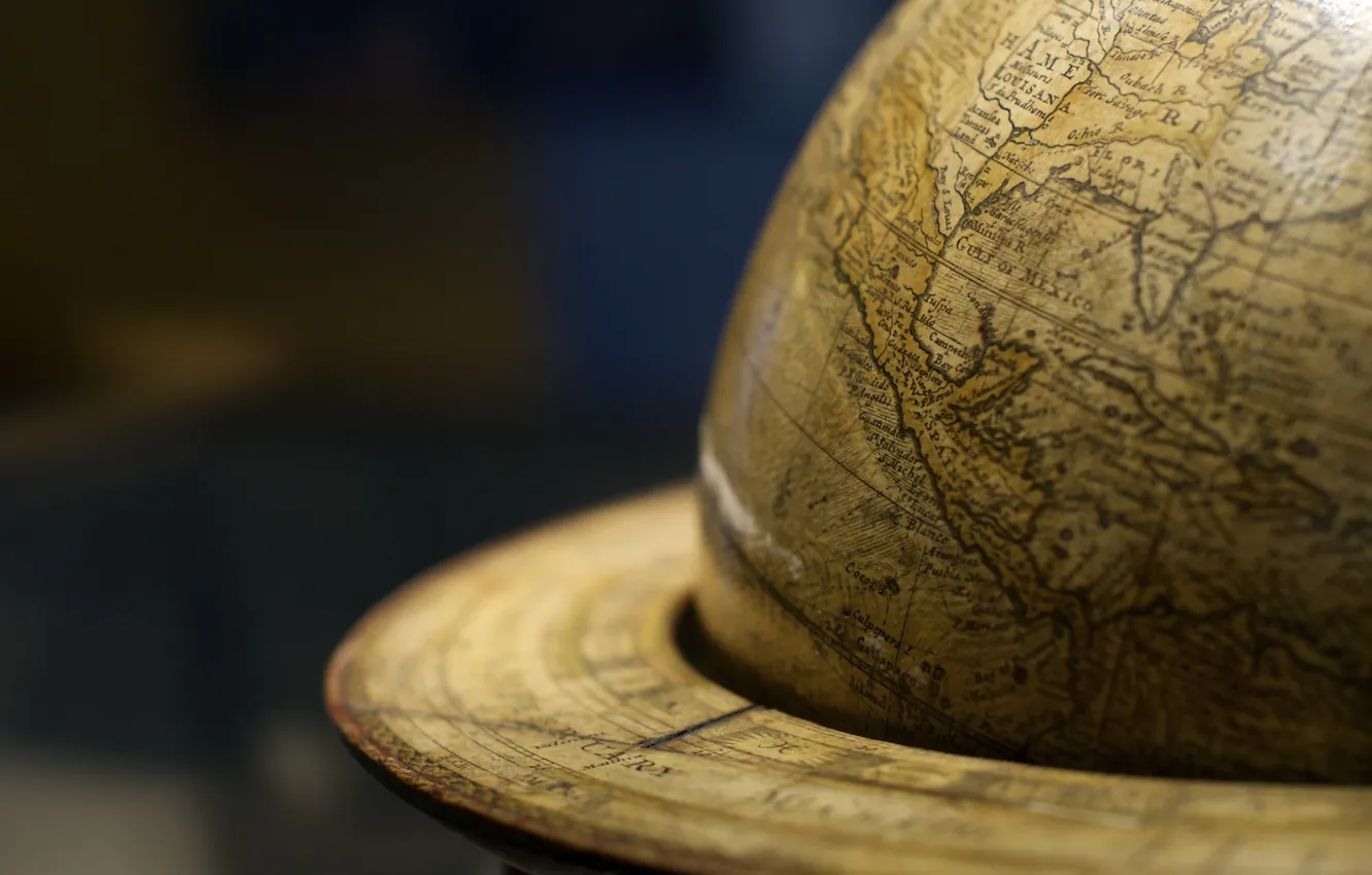 Photo wallpaper macro, background, globe