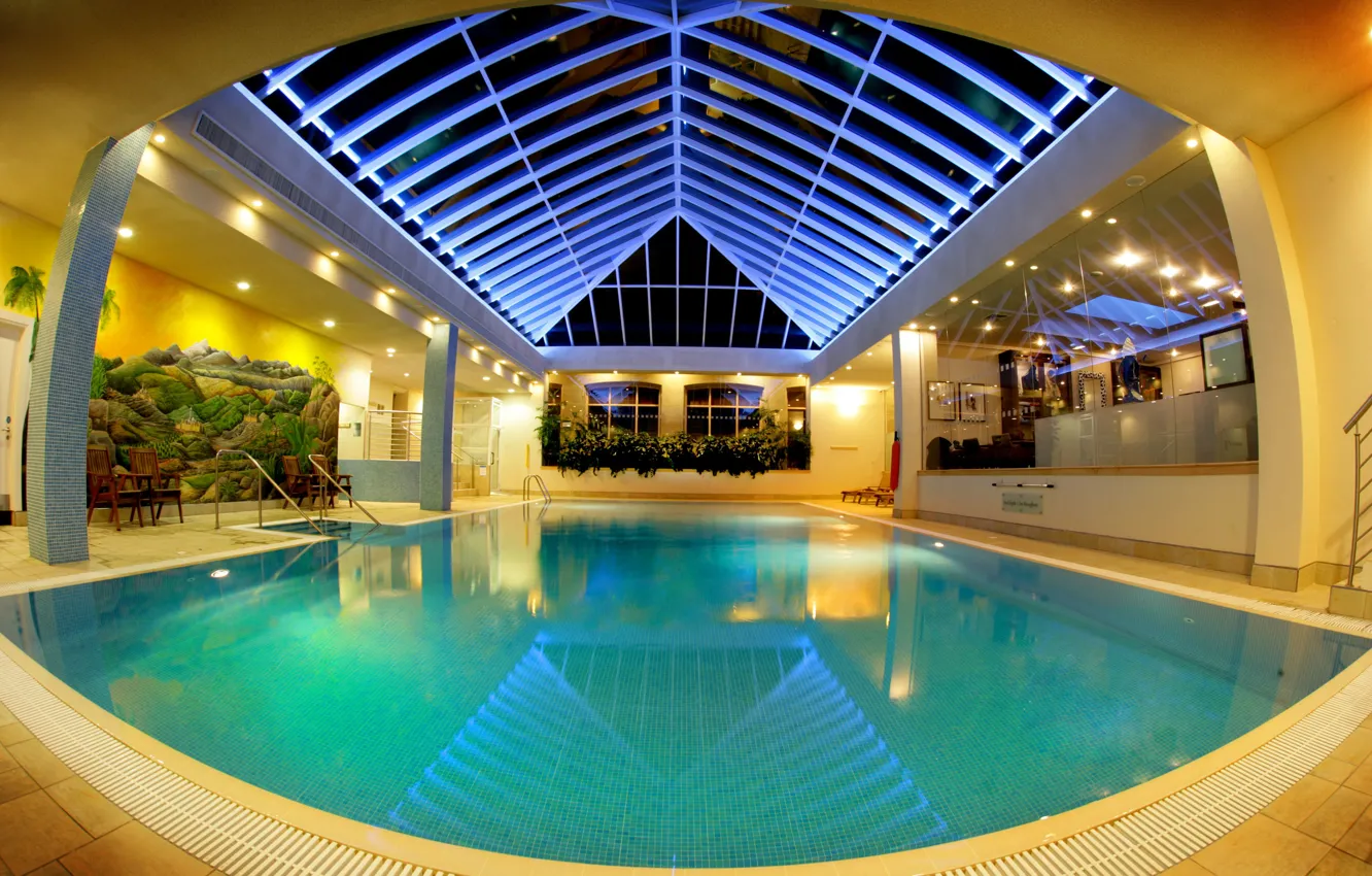 Photo wallpaper design, style, interior, pool, the room