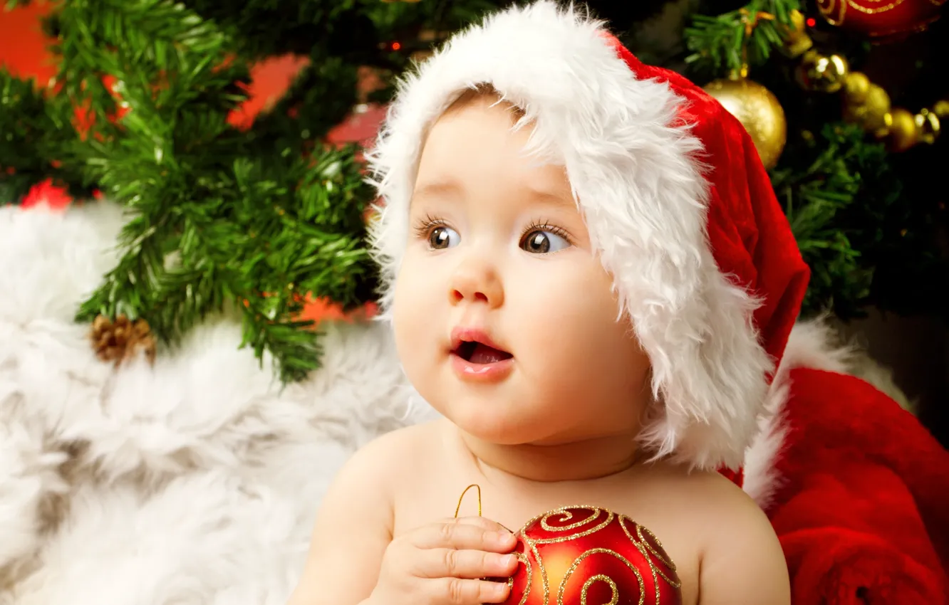 Photo wallpaper children, child, New year, beautiful, new year, happy, beautiful, merry christmas