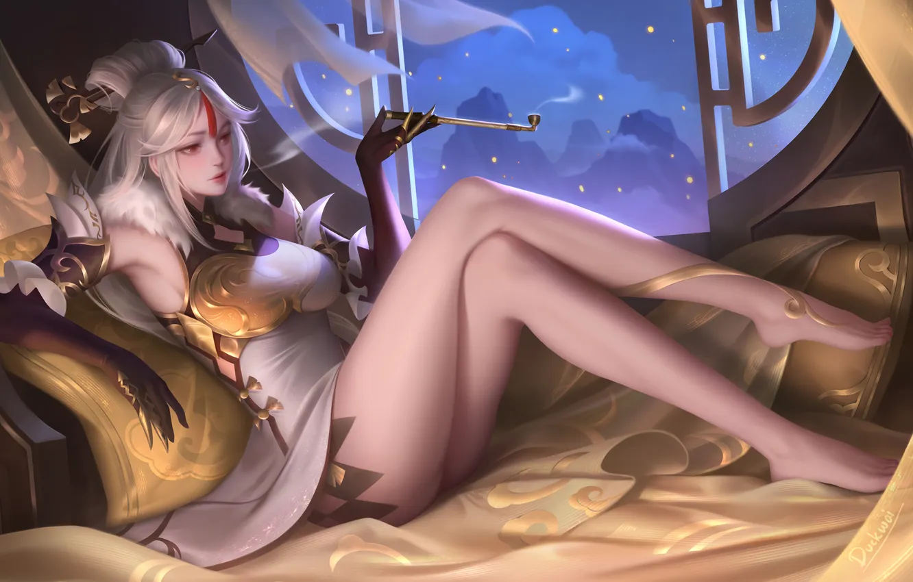 Photo wallpaper sexy girl, Genshin Impact, Ningguang