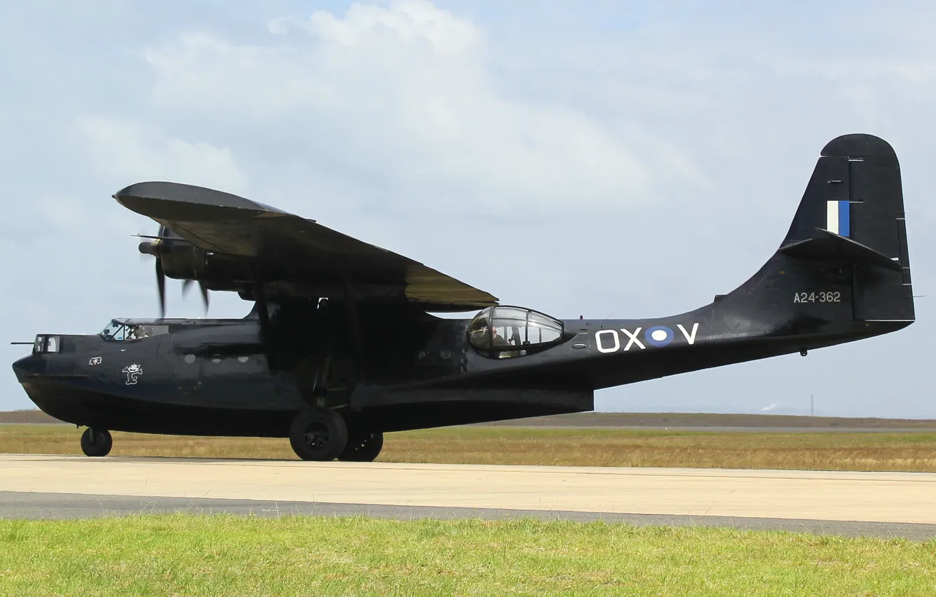 Photo wallpaper the plane, sea, anti-submarine, patrol, "Catalina", Catalina, PBY, VH-PBZ