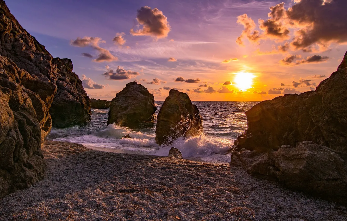 Photo wallpaper the sky, clouds, nature