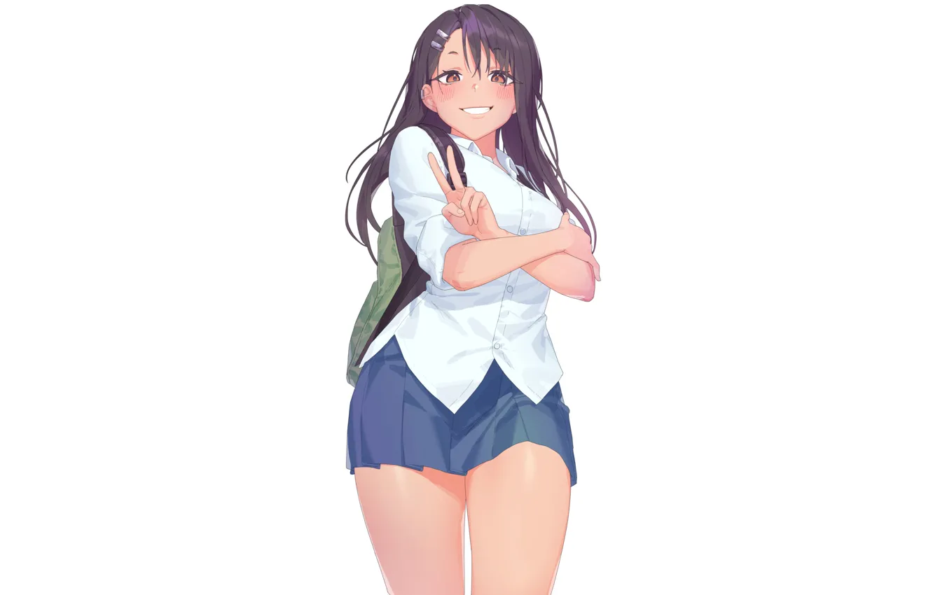 Photo wallpaper kawaii, girl, school uniform, anime, High School, pretty, cute, Petite