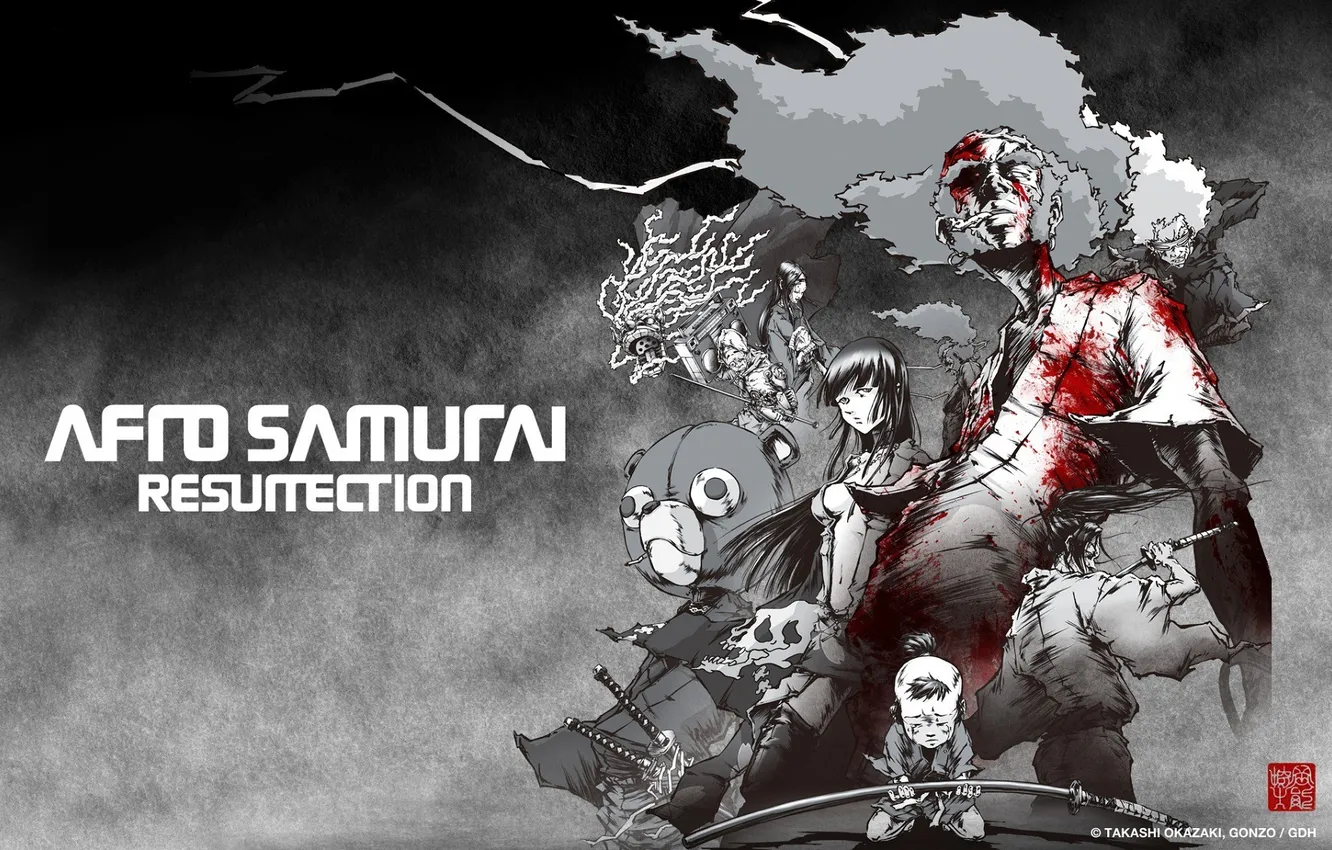 Photo wallpaper Afro samurai, Resurrection, afro samyrai
